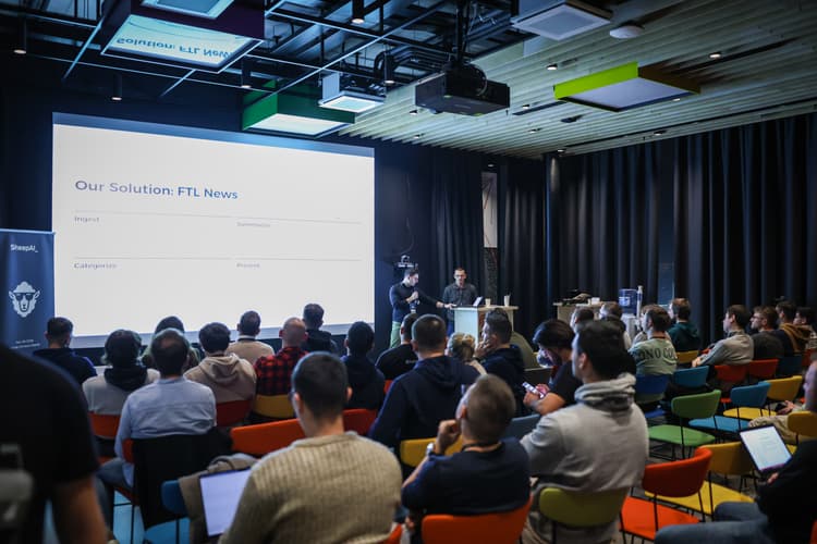 SheepAI Winter 2025 hackathon event photo 8 - developers building AI projects in Zagreb